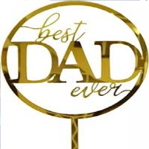 C/TOPPER BEST DAD EVER GOLD C/TOPPER BEST DAD EVER GOLD